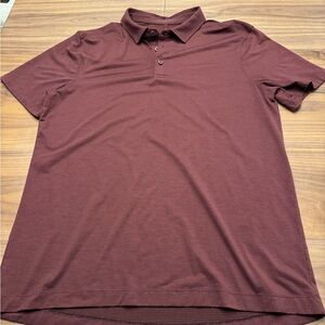 LULULEMON maroon polo shirt